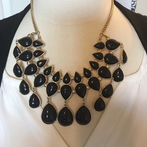 Black and gold statement necklace